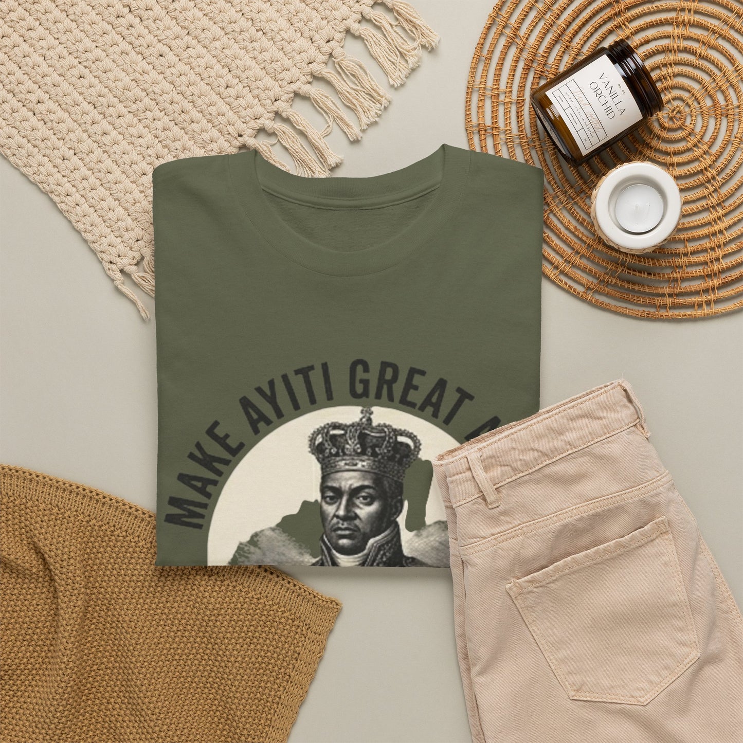 Henri Christophe portrait Make Ayiti Great Again T-Shirt | Haitian history tee