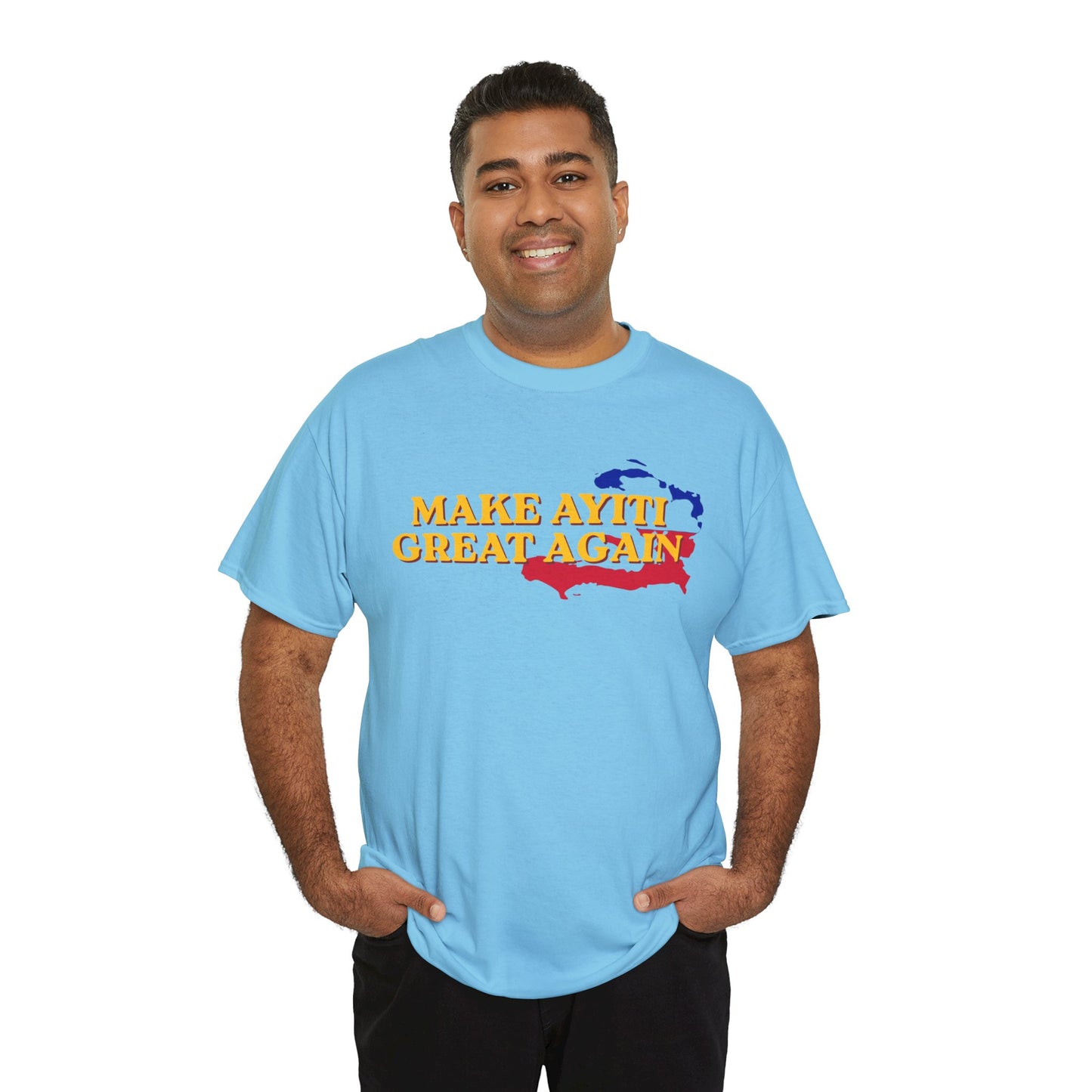 Make Ayiti Great Again T-Shirt | Haiti Flag Map Tee