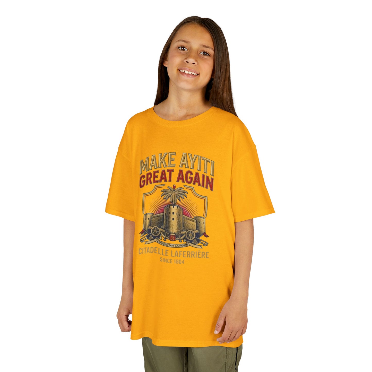 Make Ayiti Great Again kids T-Shirt | Citadelle Laferrière illustration