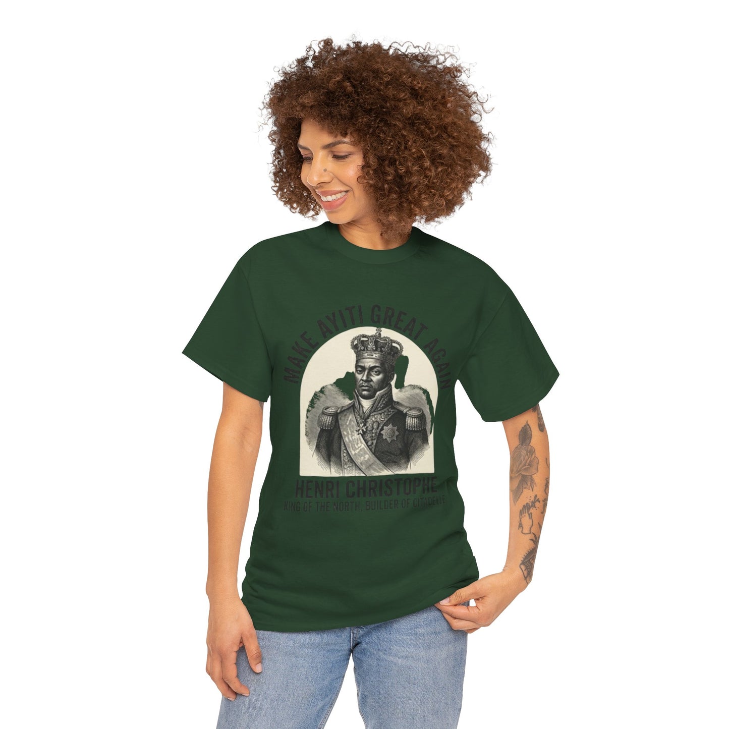 Henri Christophe portrait Make Ayiti Great Again T-Shirt | Haitian history tee