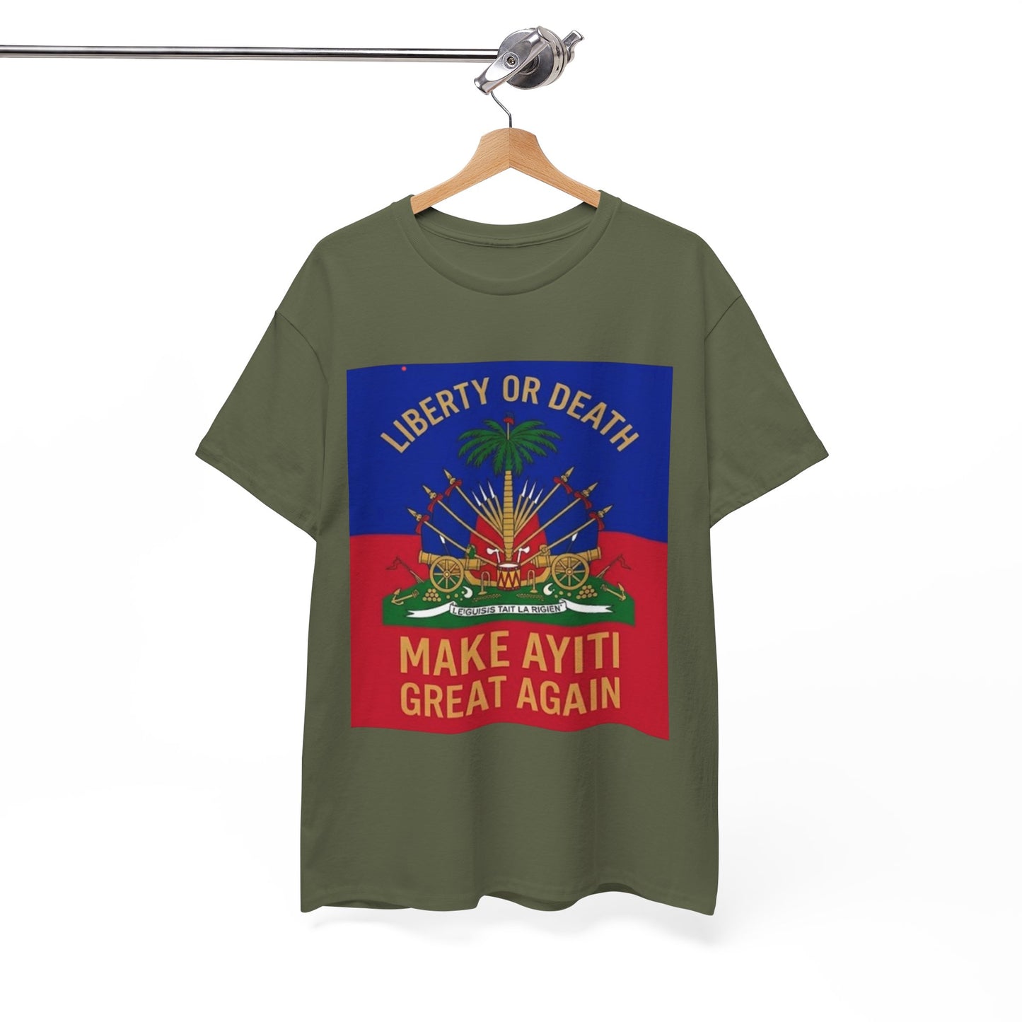 Make Ayiti Great Again T-Shirt | Haitian Flag Coat of Arms, Liberty or Death