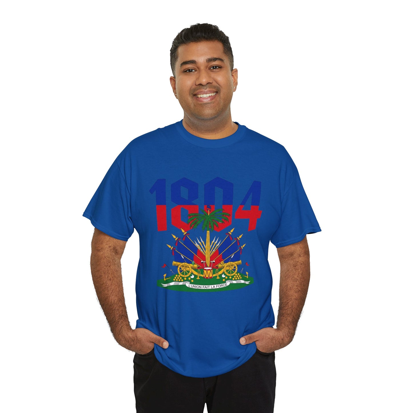 1804 Haitian Coat of Arms Tee | Neg Lakay Portrait Tee, Haitian Heritage Shirt