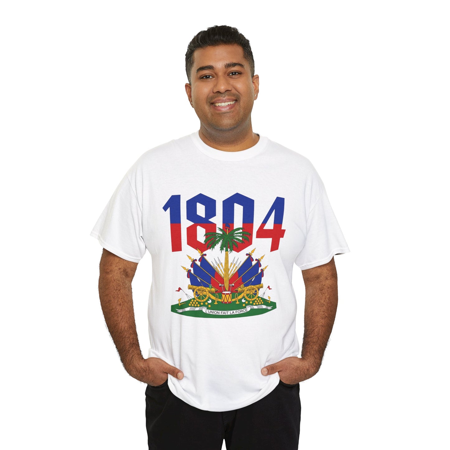 1804 Haitian Coat of Arms Tee | Neg Lakay Portrait Tee, Haitian Heritage Shirt