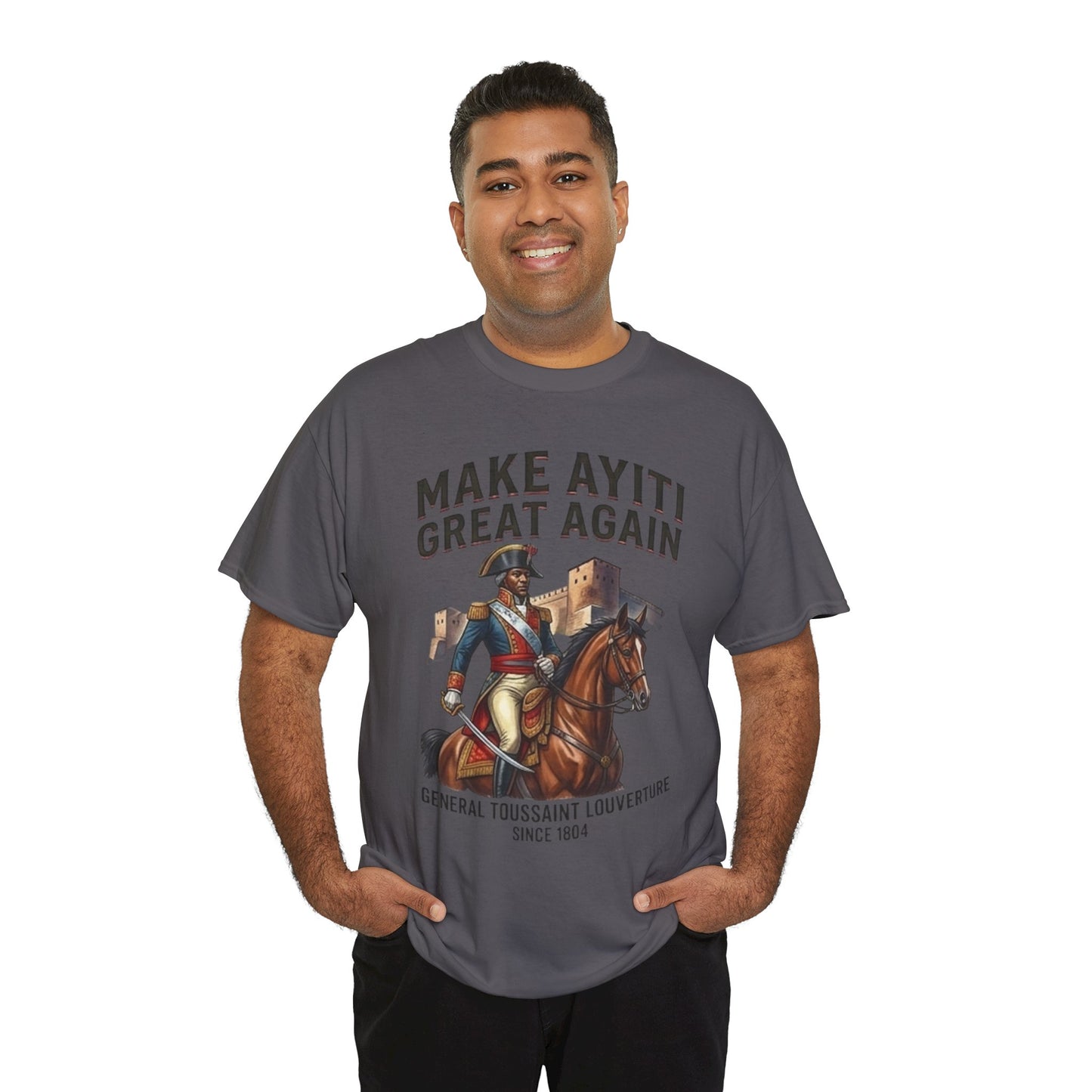 Make Ayiti Great Again T-Shirt | Toussaint Louverture Horse Illustration
