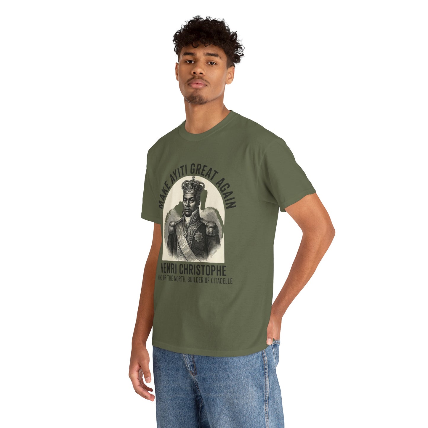 Henri Christophe portrait Make Ayiti Great Again T-Shirt | Haitian history tee
