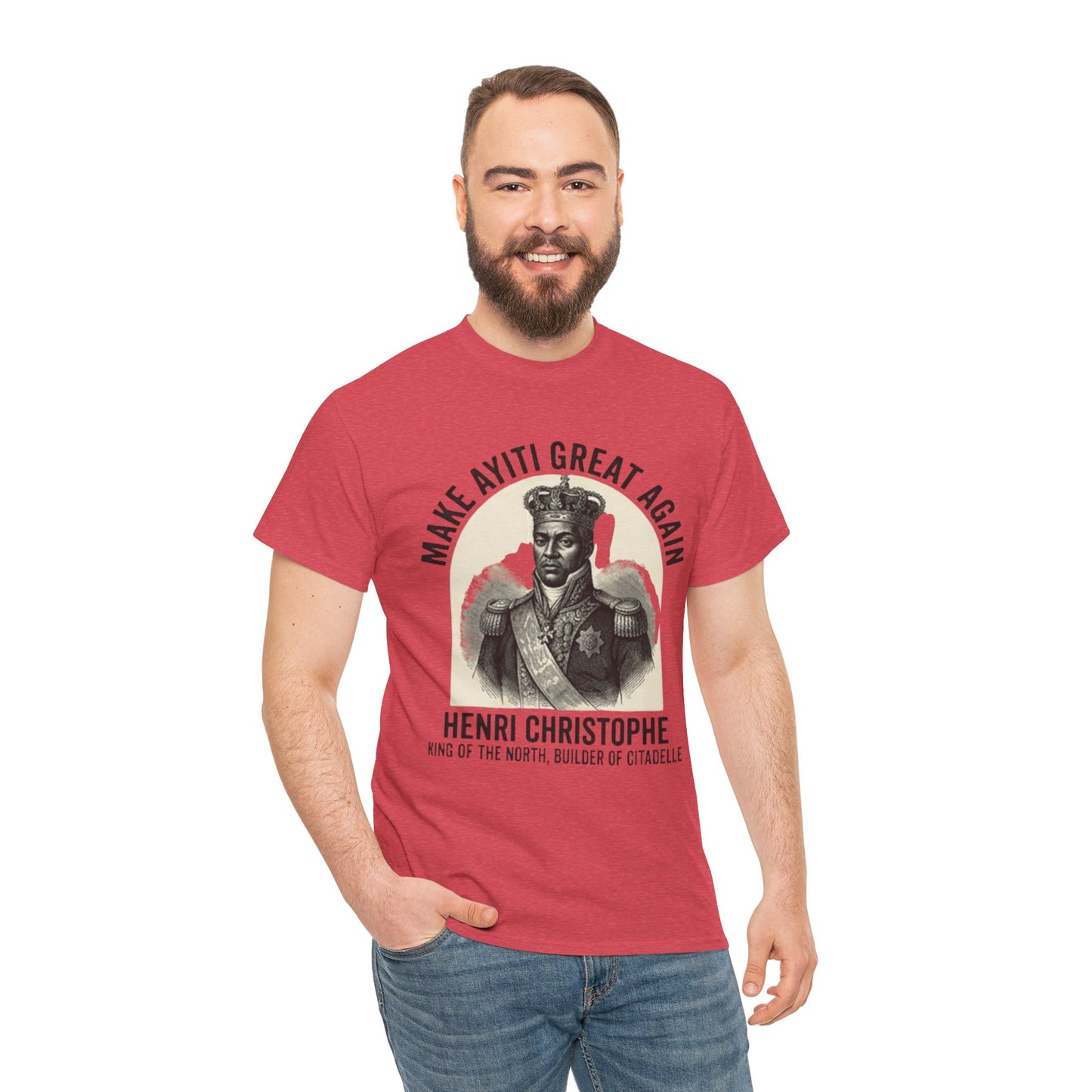 Henri Christophe portrait Make Ayiti Great Again T-Shirt | Haitian history tee