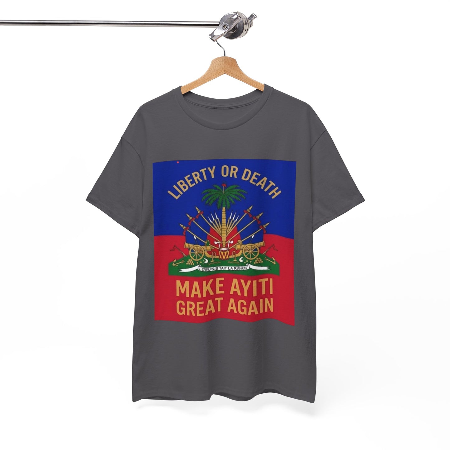 Make Ayiti Great Again T-Shirt | Haitian Flag Coat of Arms, Liberty or Death