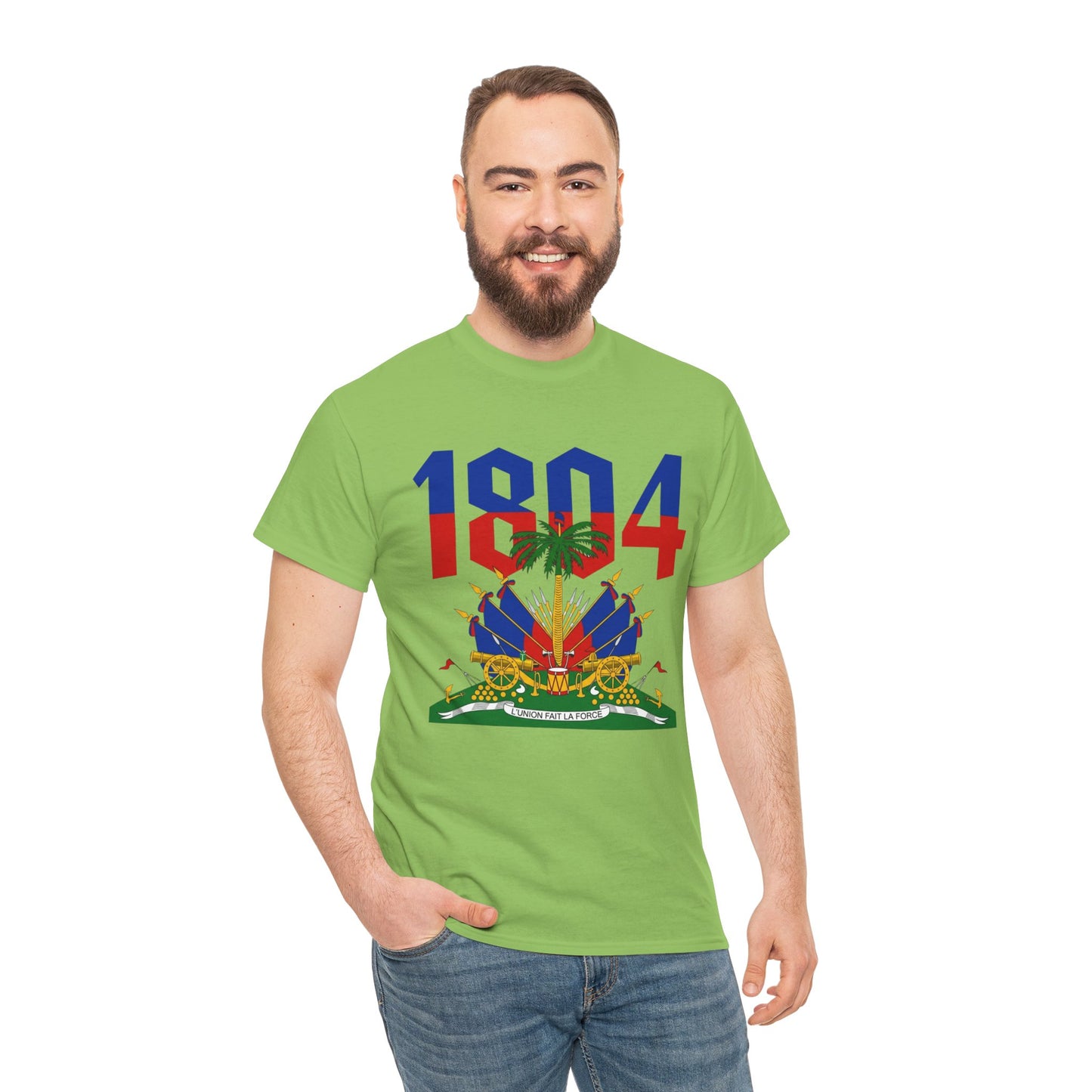 1804 Haitian Coat of Arms Tee | Neg Lakay Portrait Tee, Haitian Heritage Shirt