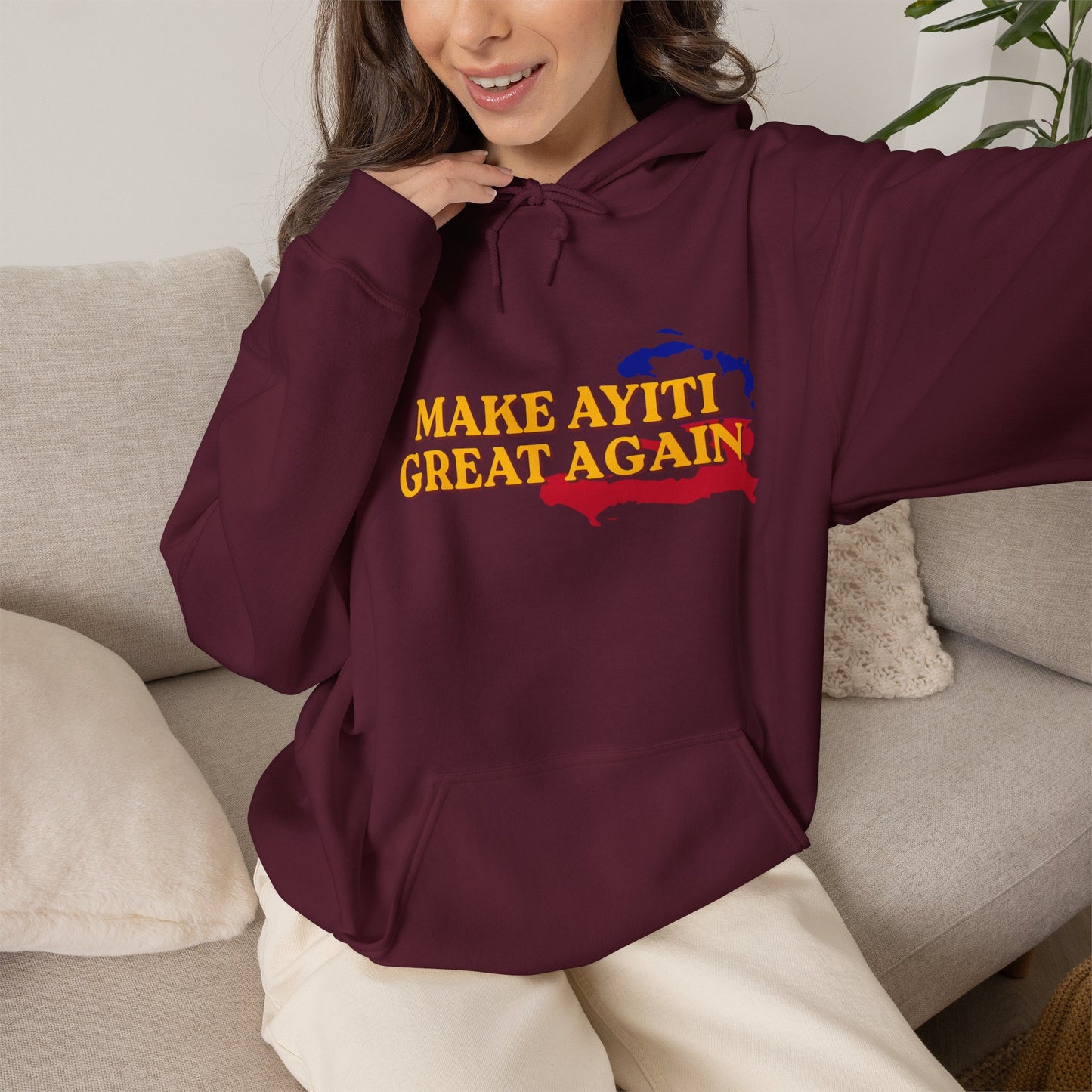 Hoodie - Make Ayiti Great Again / Neg Lakay Haitian Pride Pullover