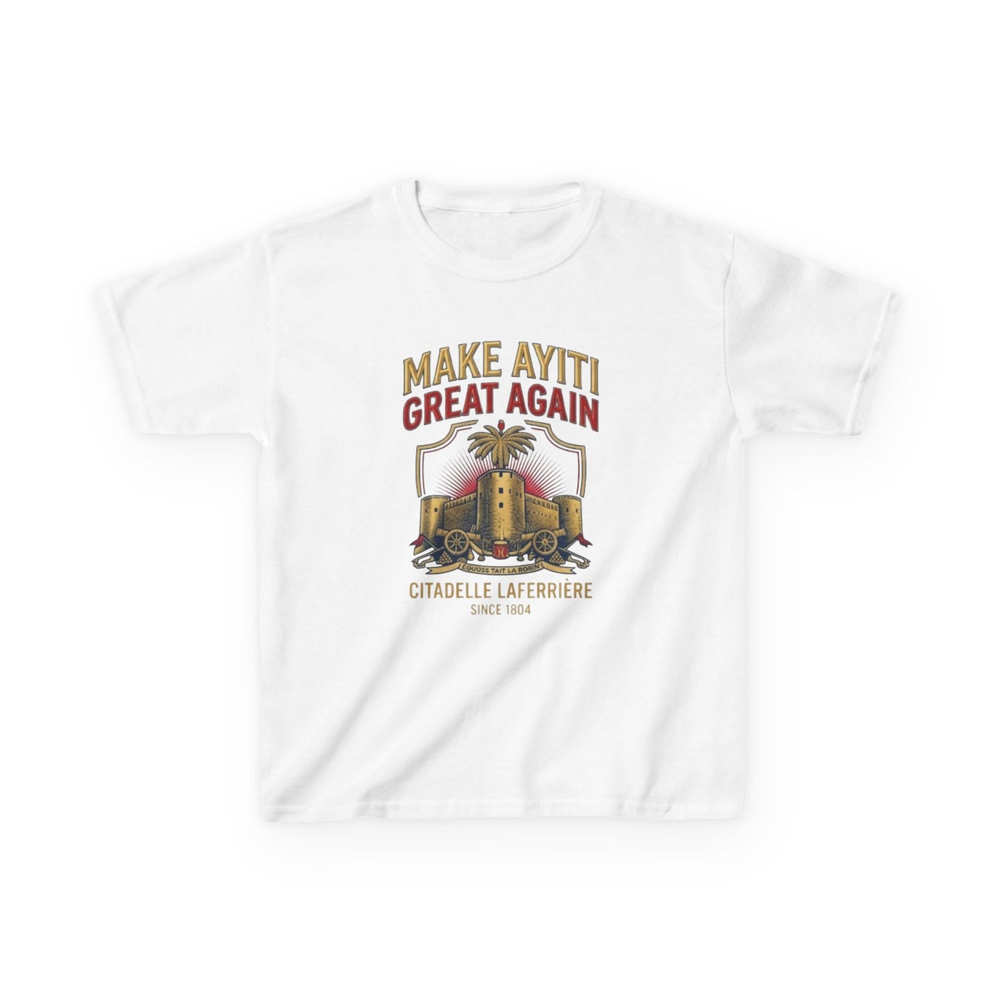 Make Ayiti Great Again kids T-Shirt | Citadelle Laferrière illustration