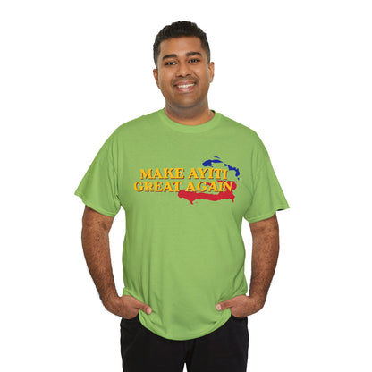 Make Ayiti Great Again T-Shirt | Haiti Flag Map Tee