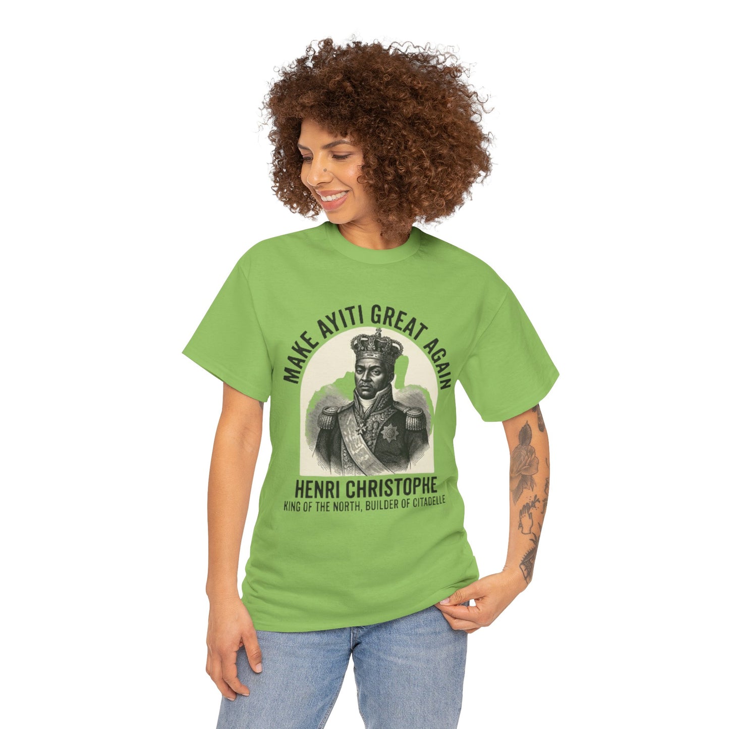 Henri Christophe portrait Make Ayiti Great Again T-Shirt | Haitian history tee