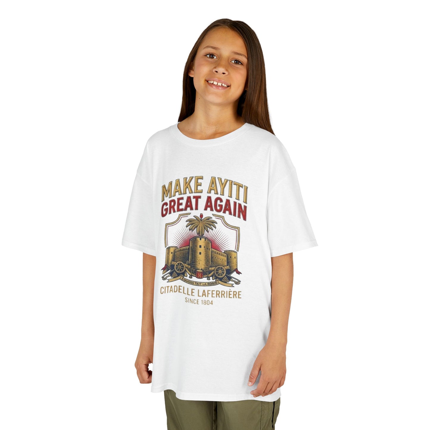 Make Ayiti Great Again kids T-Shirt | Citadelle Laferrière illustration