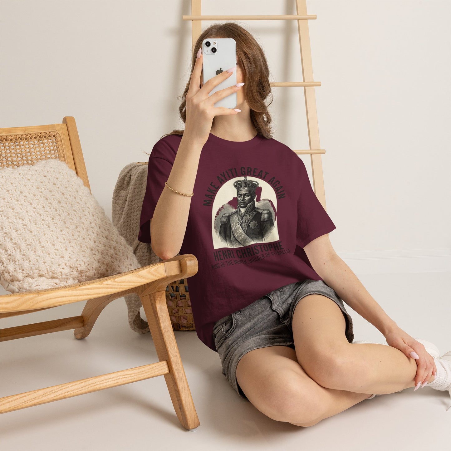 Henri Christophe portrait Make Ayiti Great Again T-Shirt | Haitian history tee