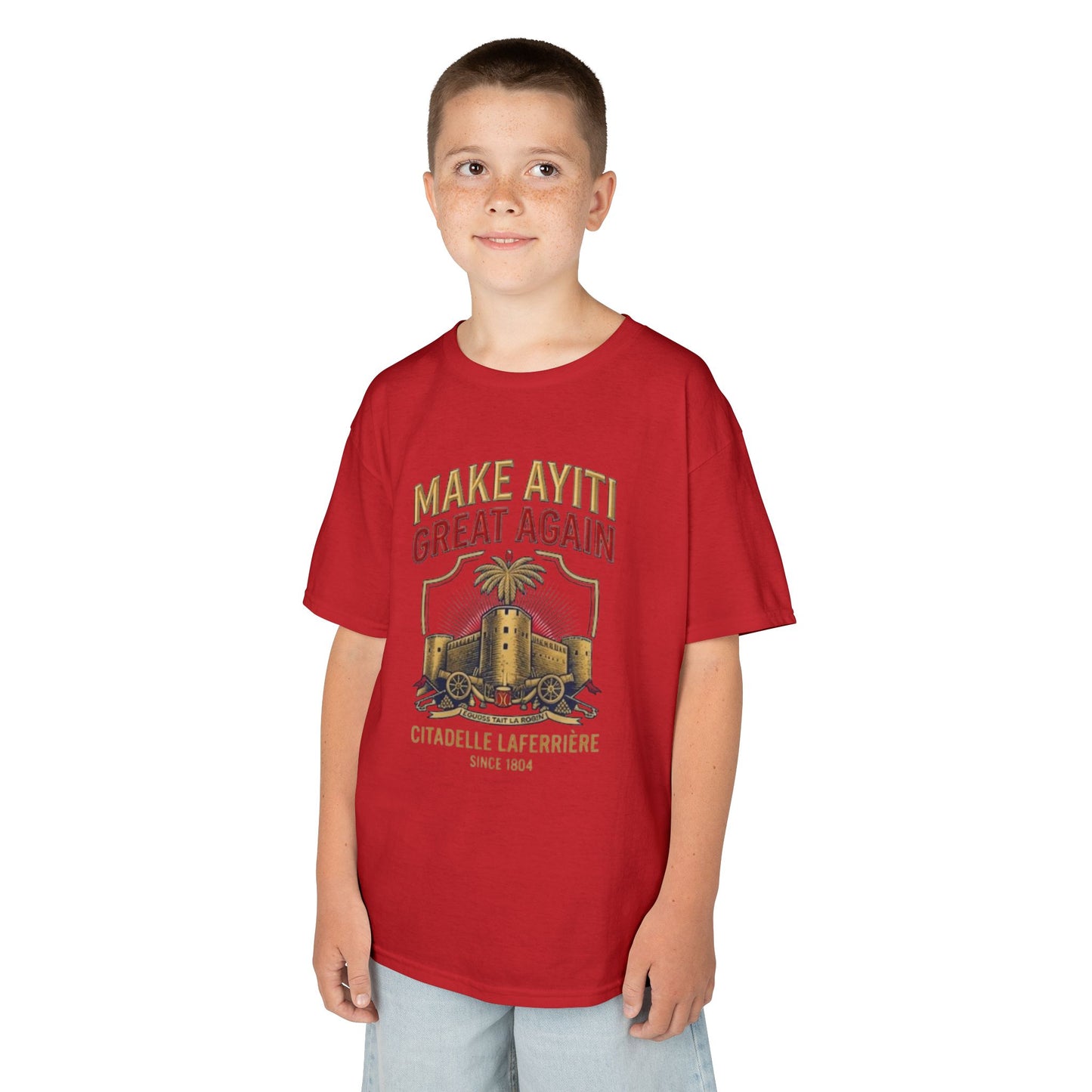Make Ayiti Great Again kids T-Shirt | Citadelle Laferrière illustration