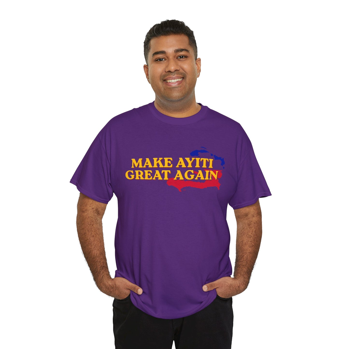 Make Ayiti Great Again T-Shirt | Haiti Flag Map Tee