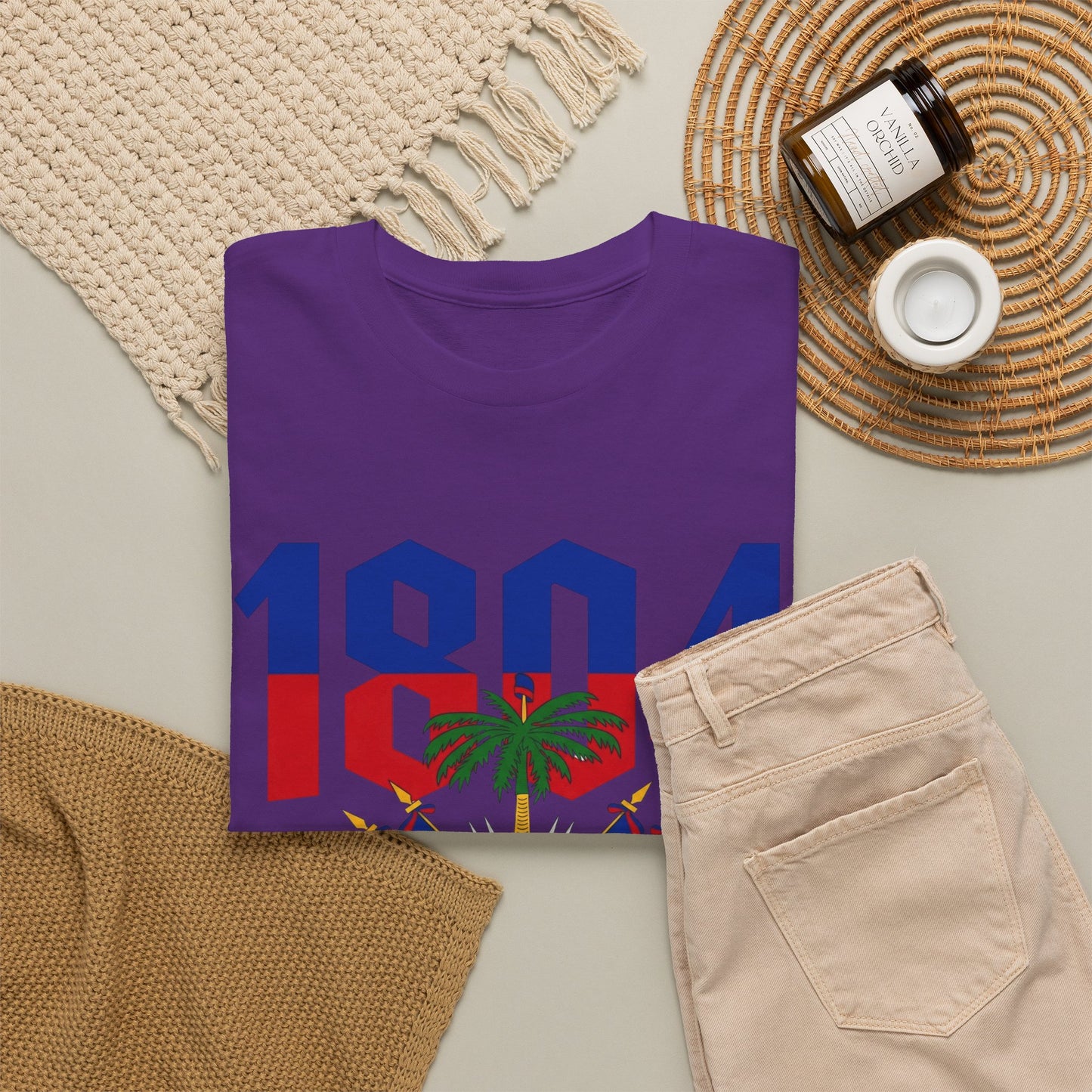 1804 Haitian Coat of Arms Tee | Neg Lakay Portrait Tee, Haitian Heritage Shirt