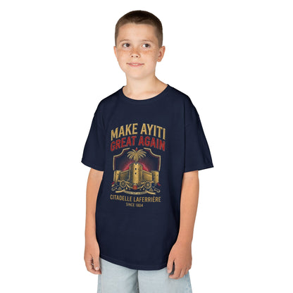 Make Ayiti Great Again kids T-Shirt | Citadelle Laferrière illustration