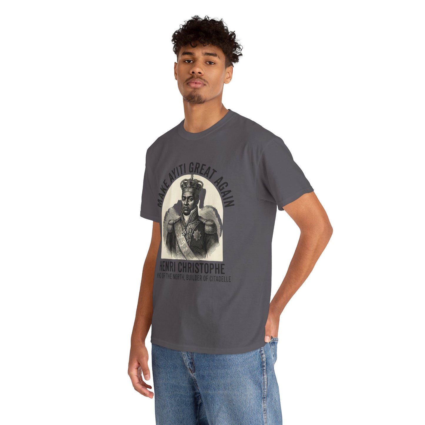 Henri Christophe portrait Make Ayiti Great Again T-Shirt | Haitian history tee