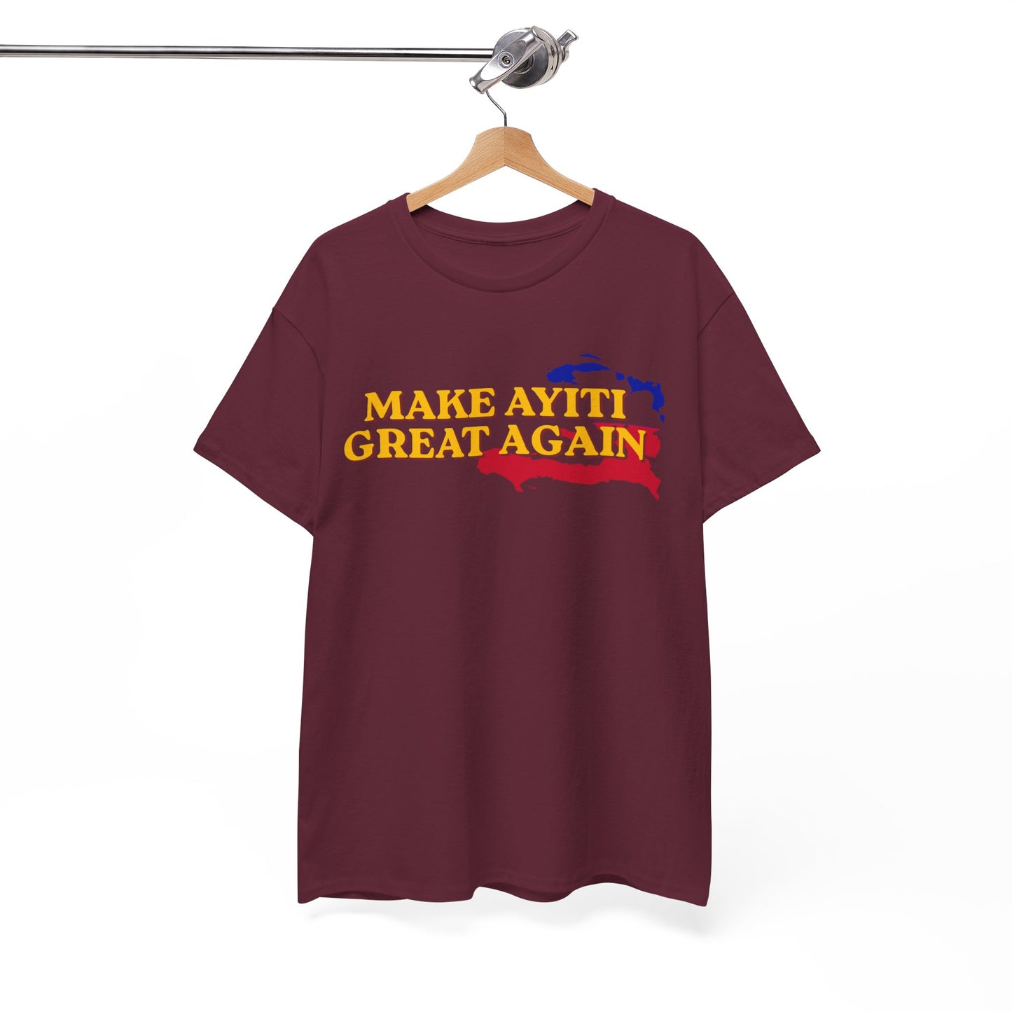 Make Ayiti Great Again T-Shirt | Haiti Flag Map Tee