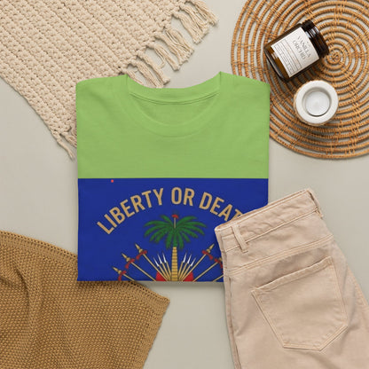 Make Ayiti Great Again T-Shirt | Haitian Flag Coat of Arms, Liberty or Death