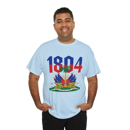 1804 Haitian Coat of Arms Tee | Neg Lakay Portrait Tee, Haitian Heritage Shirt