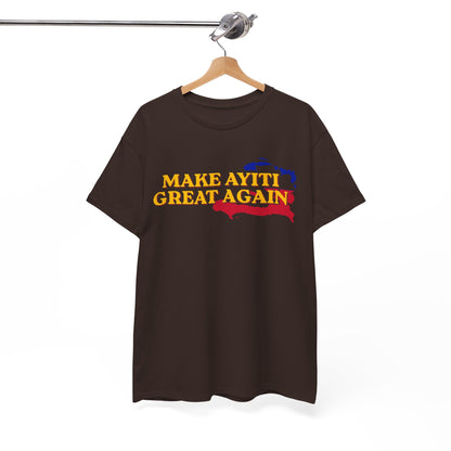 Make Ayiti Great Again T-Shirt | Haiti Flag Map Tee
