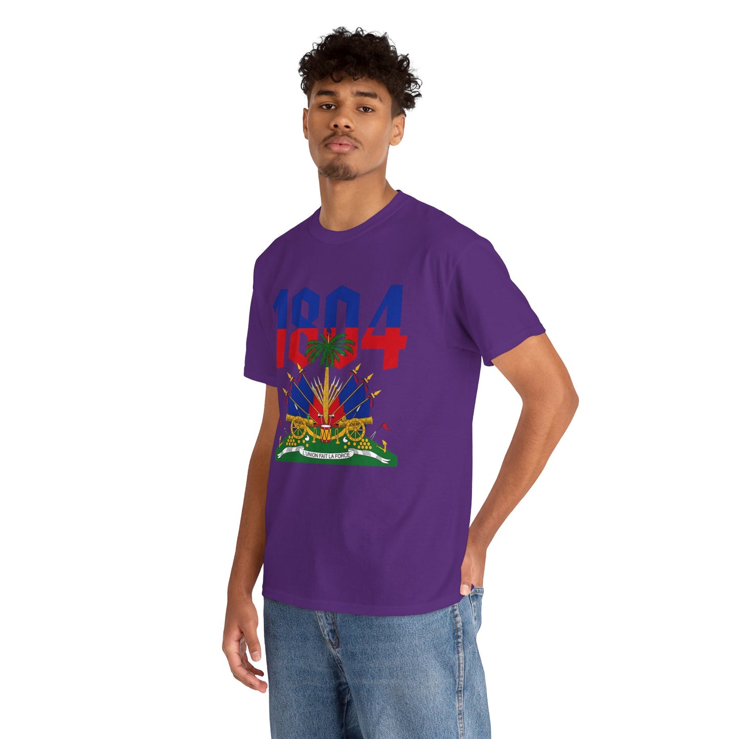 1804 Haitian Coat of Arms Tee | Neg Lakay Portrait Tee, Haitian Heritage Shirt