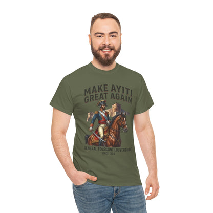 Make Ayiti Great Again T-Shirt | Toussaint Louverture Horse Illustration