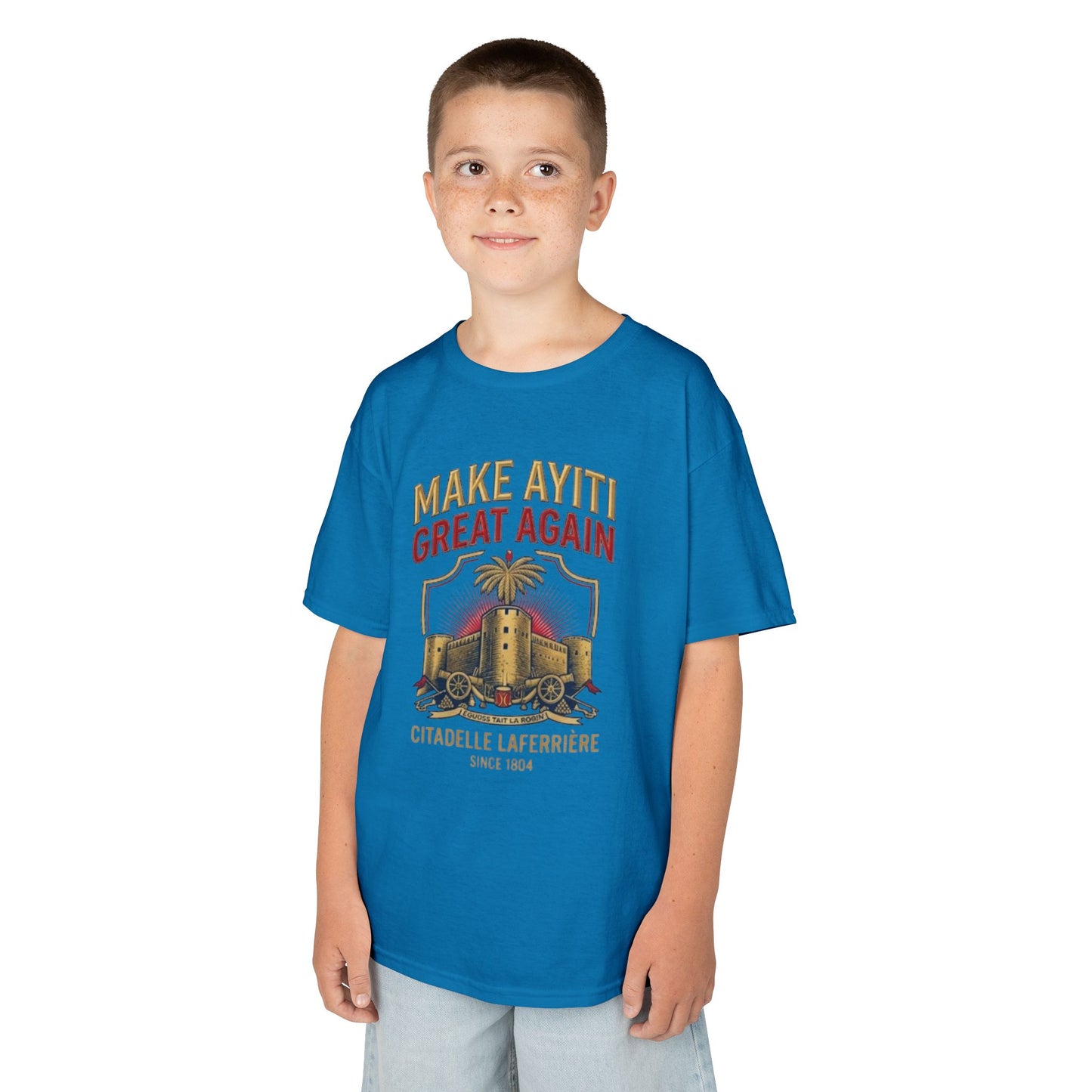 Make Ayiti Great Again kids T-Shirt | Citadelle Laferrière illustration