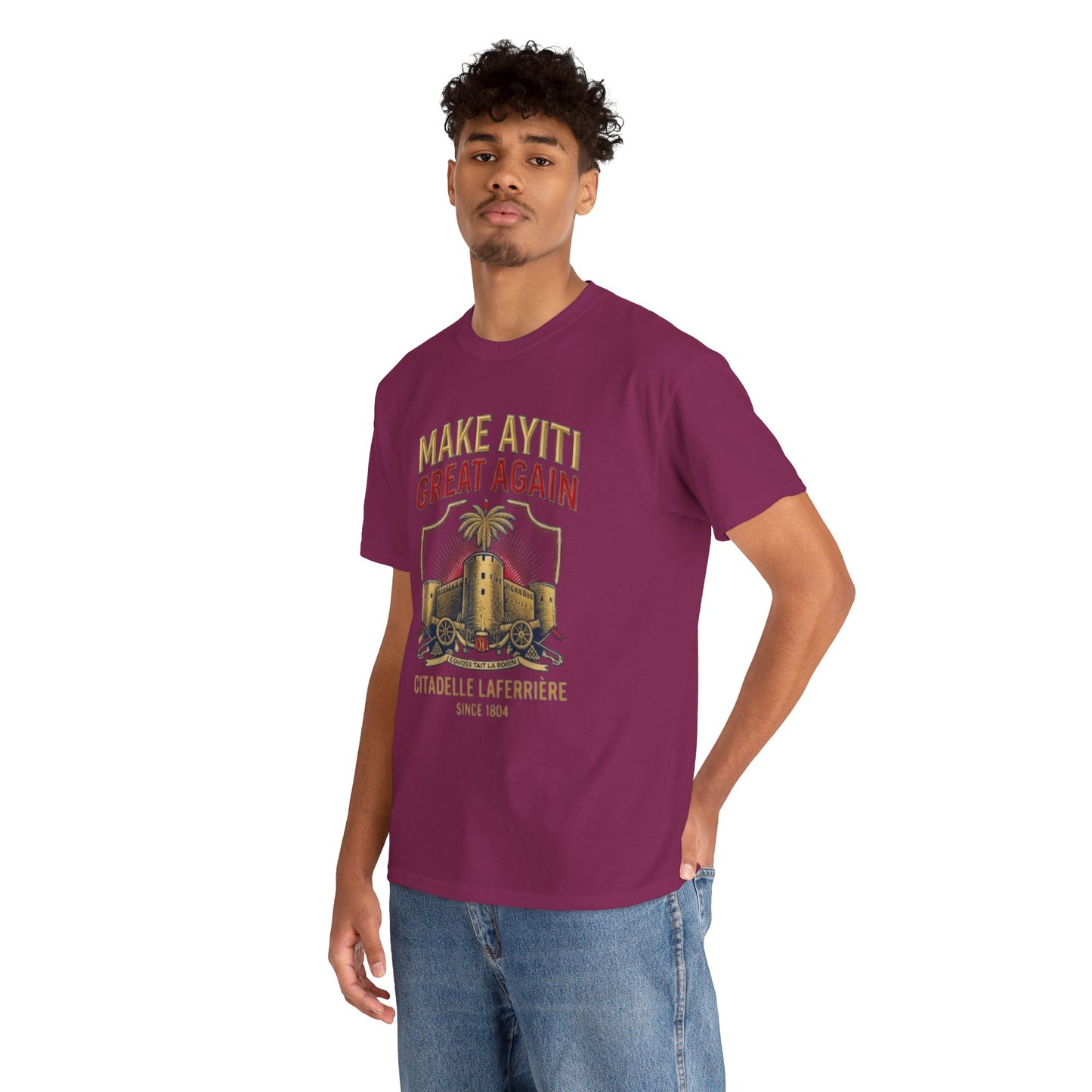 Make Ayiti Great Again T-Shirt | Citadelle Laferrière Haiti design