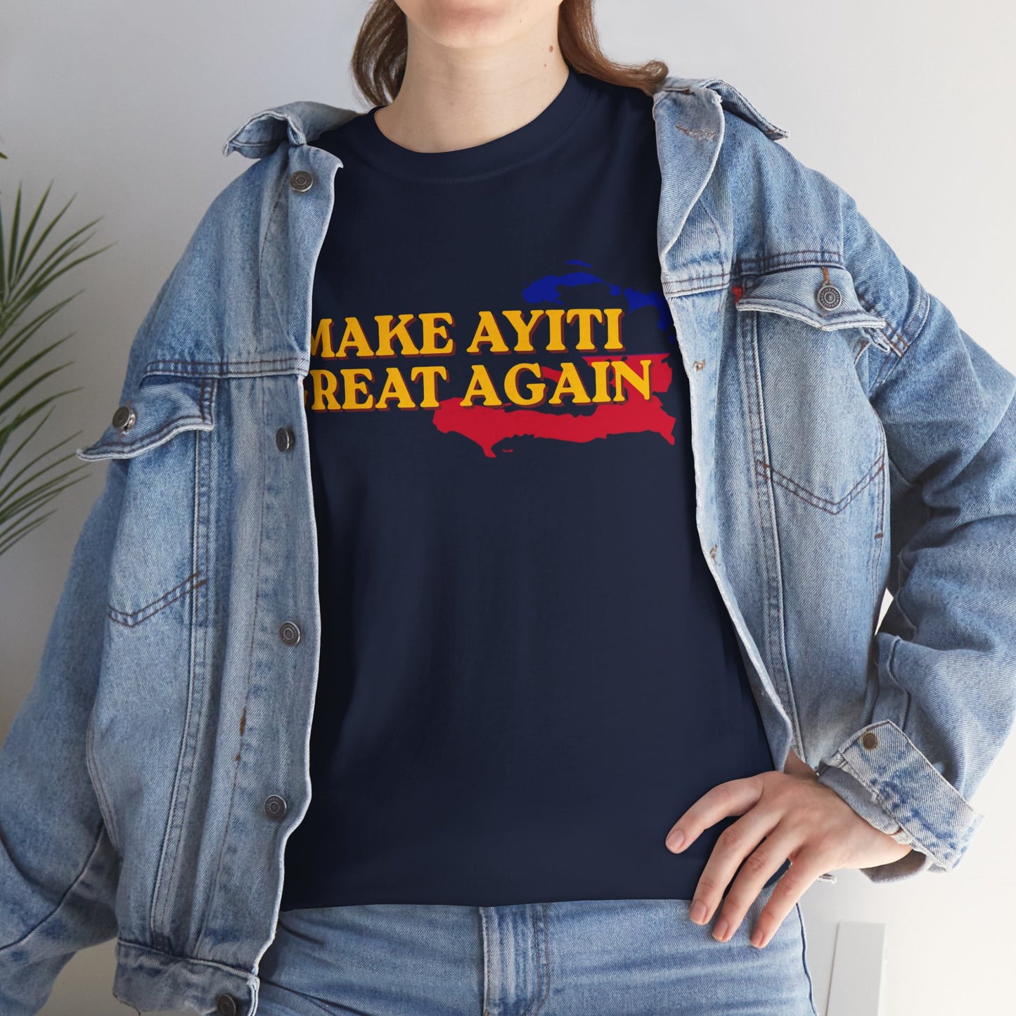 Make Ayiti Great Again T-Shirt | Haiti Flag Map Tee