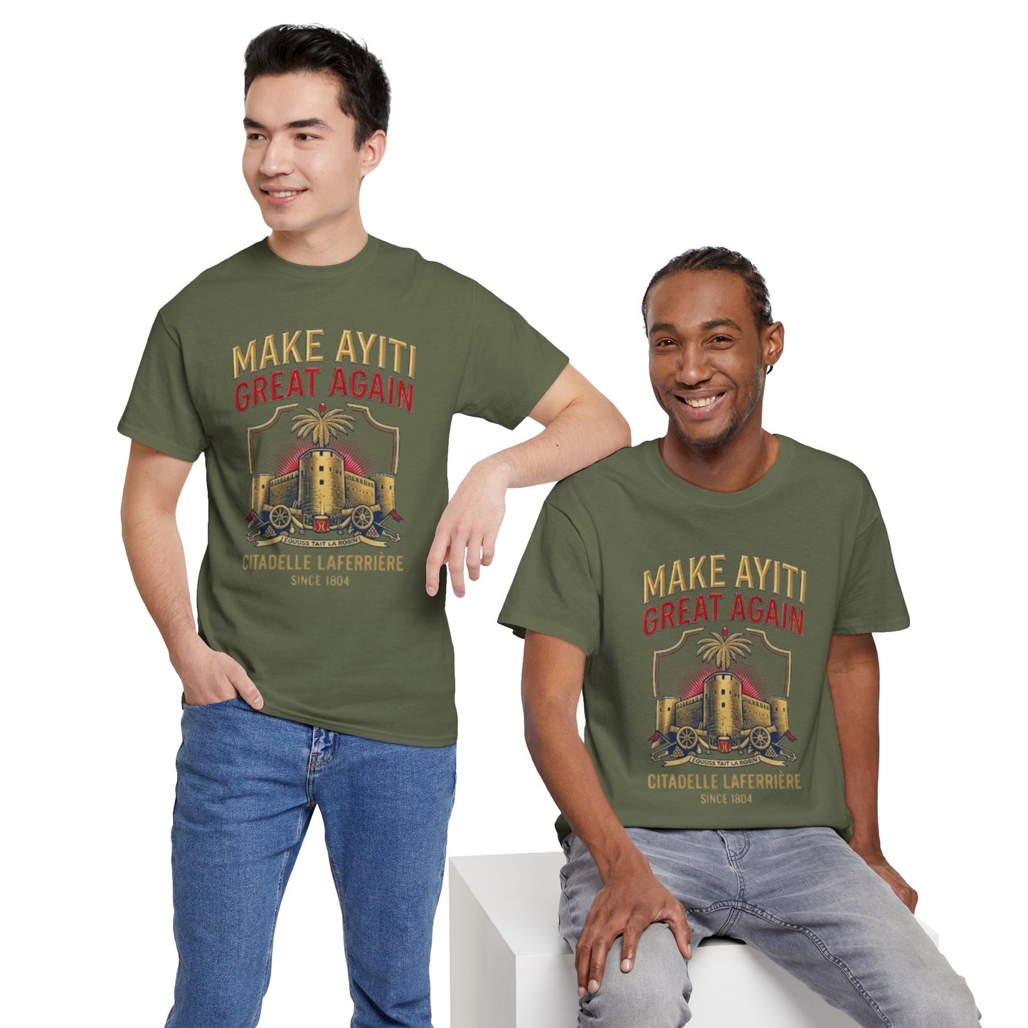 Make Ayiti Great Again T-Shirt | Citadelle Laferrière Haiti design