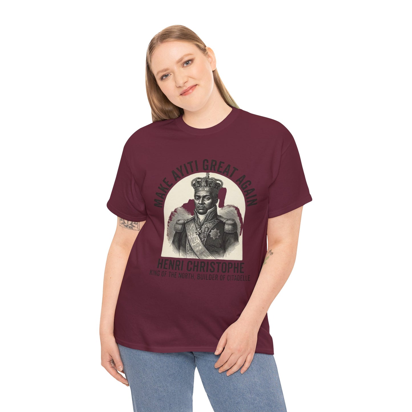Henri Christophe portrait Make Ayiti Great Again T-Shirt | Haitian history tee