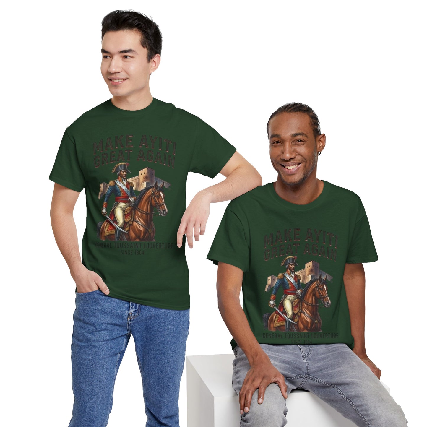 Make Ayiti Great Again T-Shirt | Toussaint Louverture Horse Illustration
