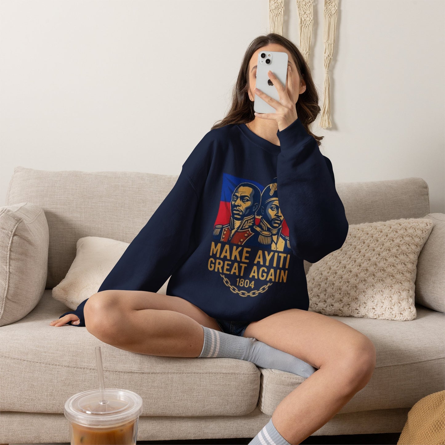Make Ayiti Great Again sweatshirt | Haitian flag, 1804 independence design