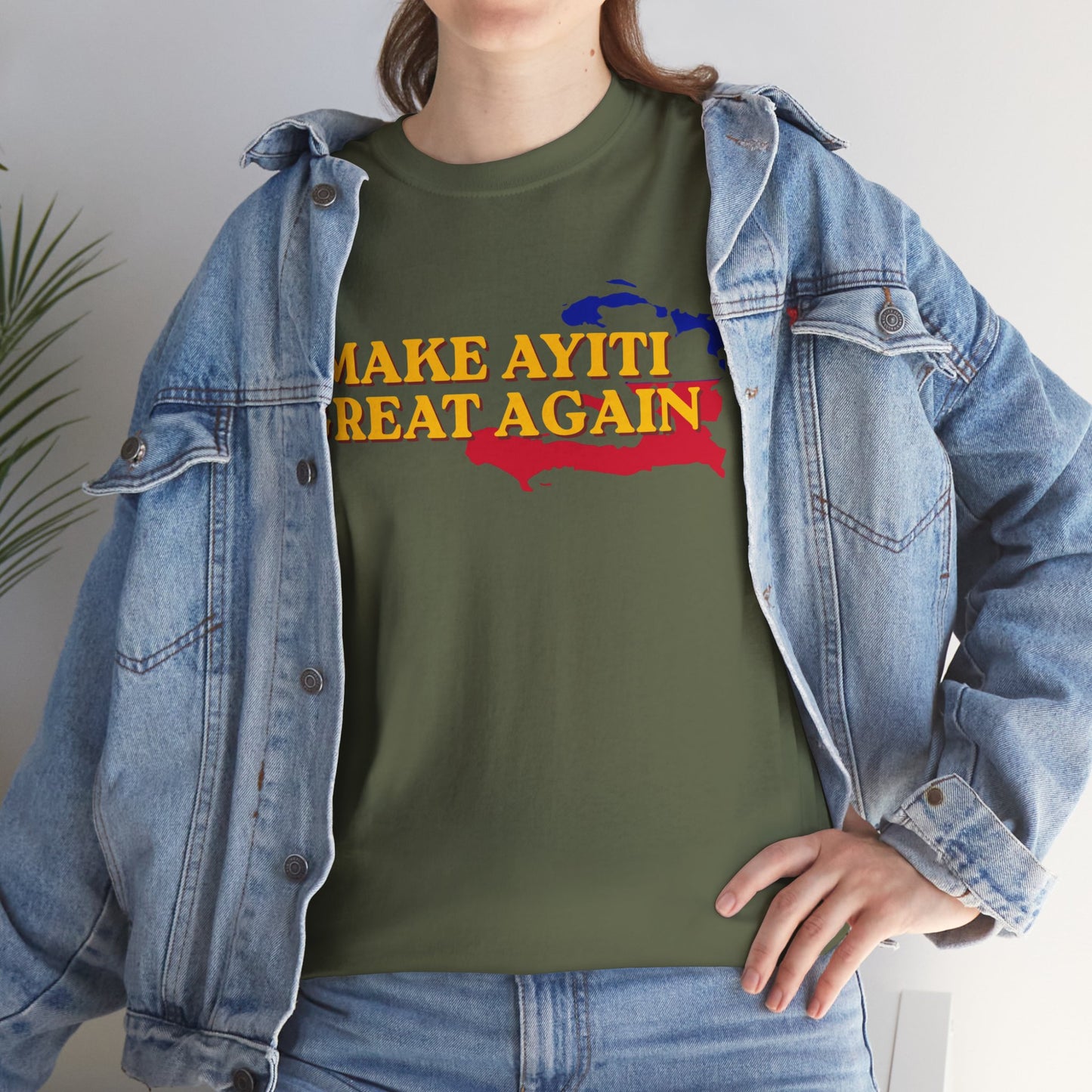 Make Ayiti Great Again T-Shirt | Haiti Flag Map Tee