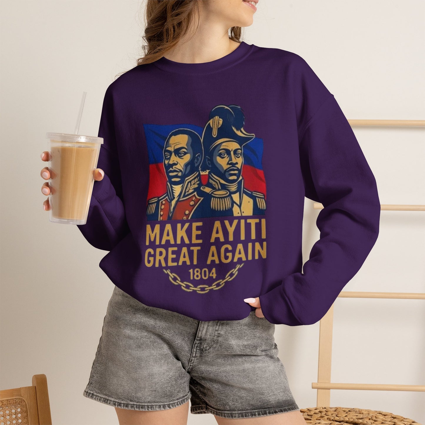 Make Ayiti Great Again sweatshirt | Haitian flag, 1804 independence design