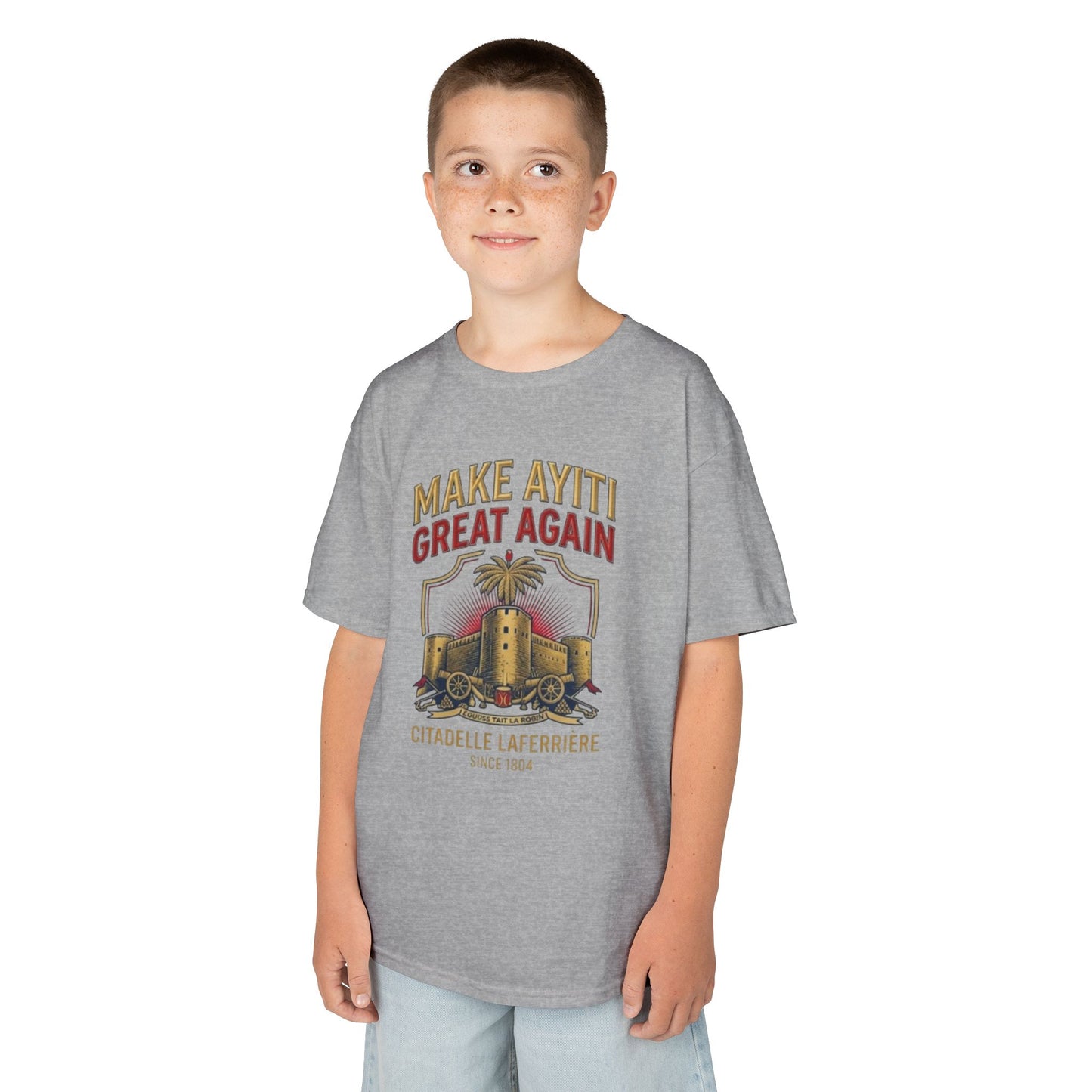 Make Ayiti Great Again kids T-Shirt | Citadelle Laferrière illustration