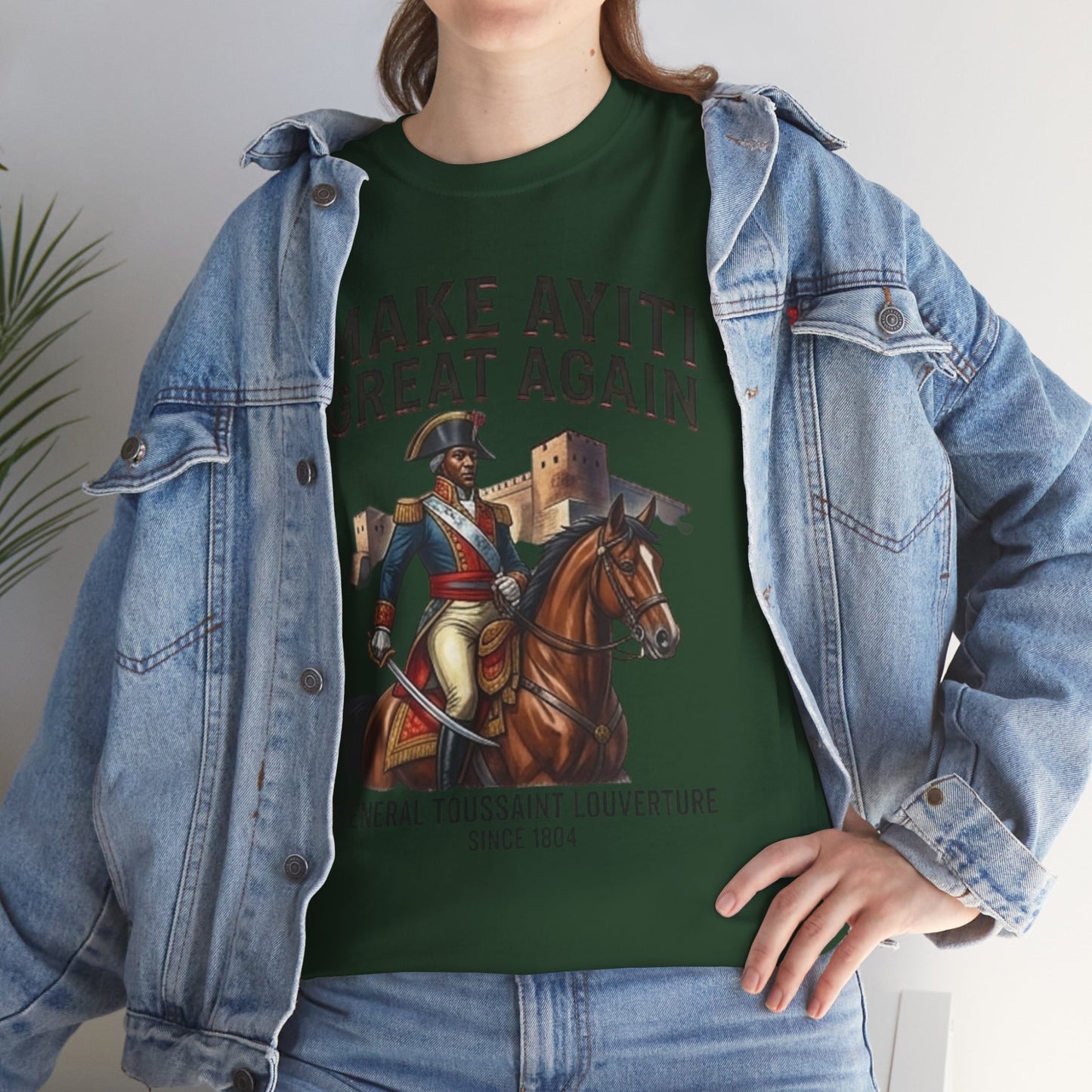 Make Ayiti Great Again T-Shirt | Toussaint Louverture Horse Illustration