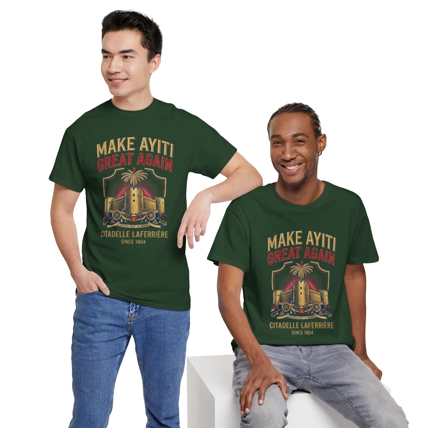 Make Ayiti Great Again T-Shirt | Citadelle Laferrière Haiti design