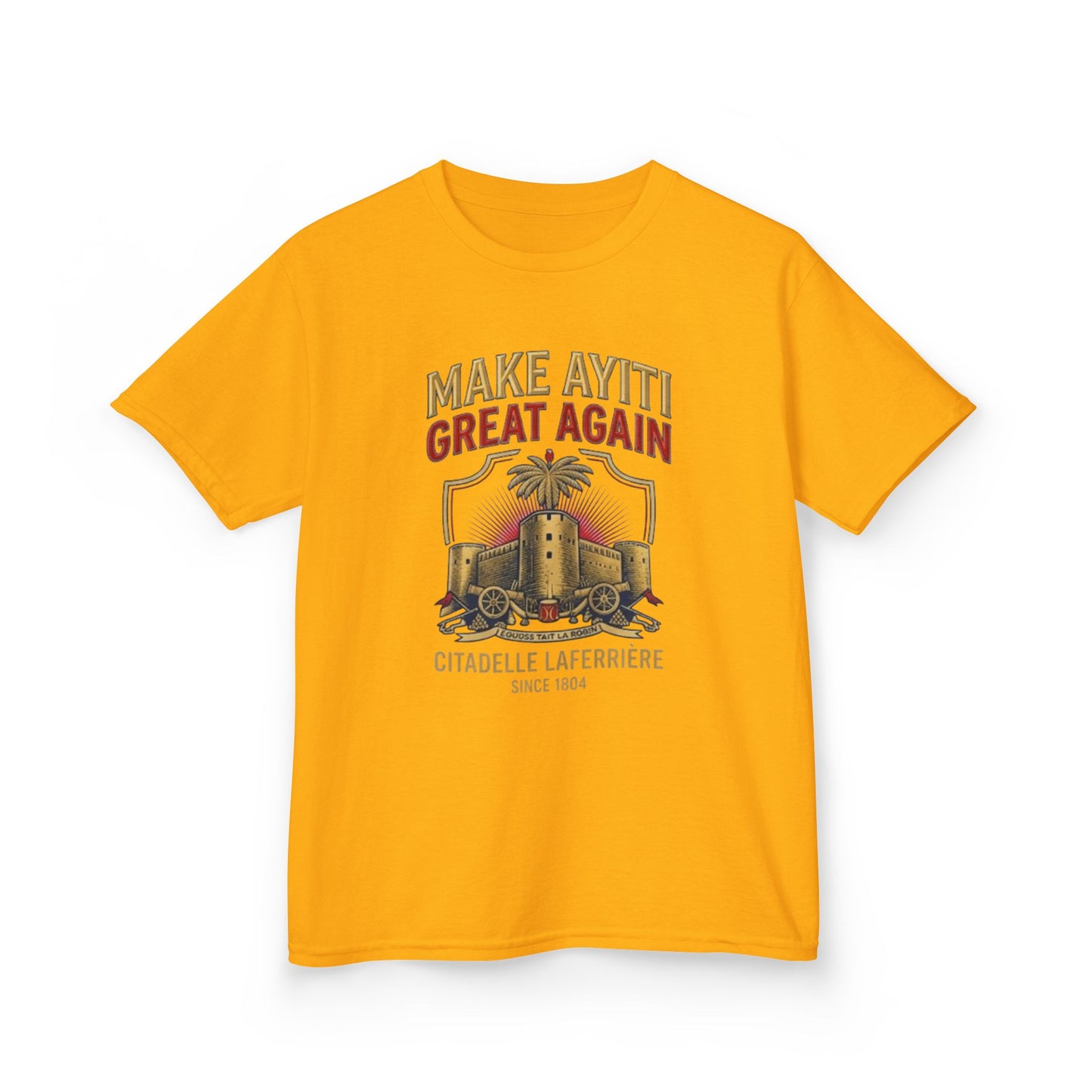 Make Ayiti Great Again kids T-Shirt | Citadelle Laferrière illustration