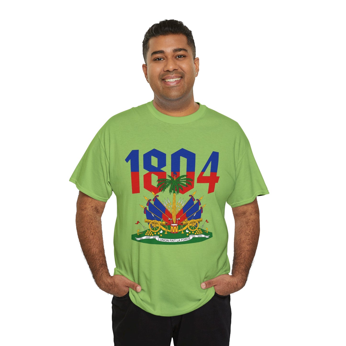 1804 Haitian Coat of Arms Tee | Neg Lakay Portrait Tee, Haitian Heritage Shirt