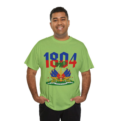 1804 Haitian Coat of Arms Tee | Neg Lakay Portrait Tee, Haitian Heritage Shirt