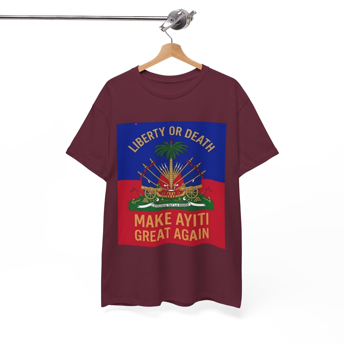 Make Ayiti Great Again T-Shirt | Haitian Flag Coat of Arms, Liberty or Death