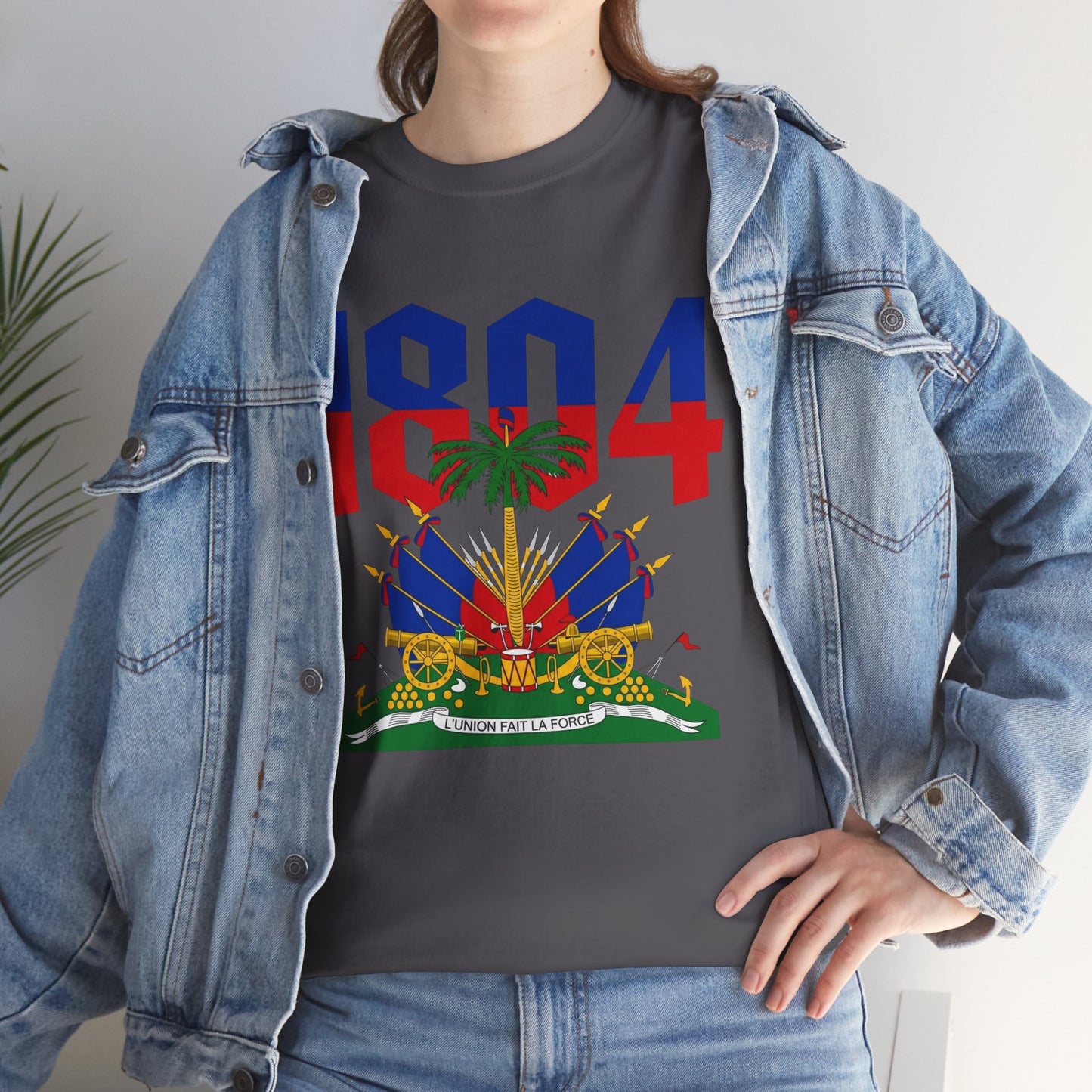 1804 Haitian Coat of Arms Tee | Neg Lakay Portrait Tee, Haitian Heritage Shirt