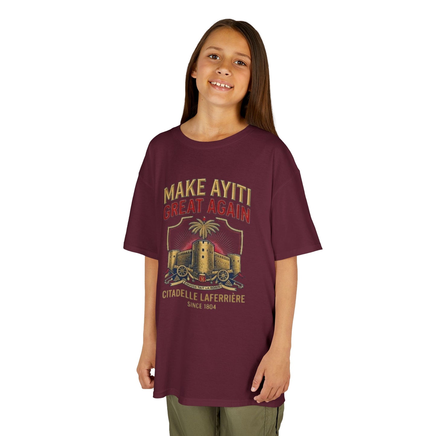 Make Ayiti Great Again kids T-Shirt | Citadelle Laferrière illustration