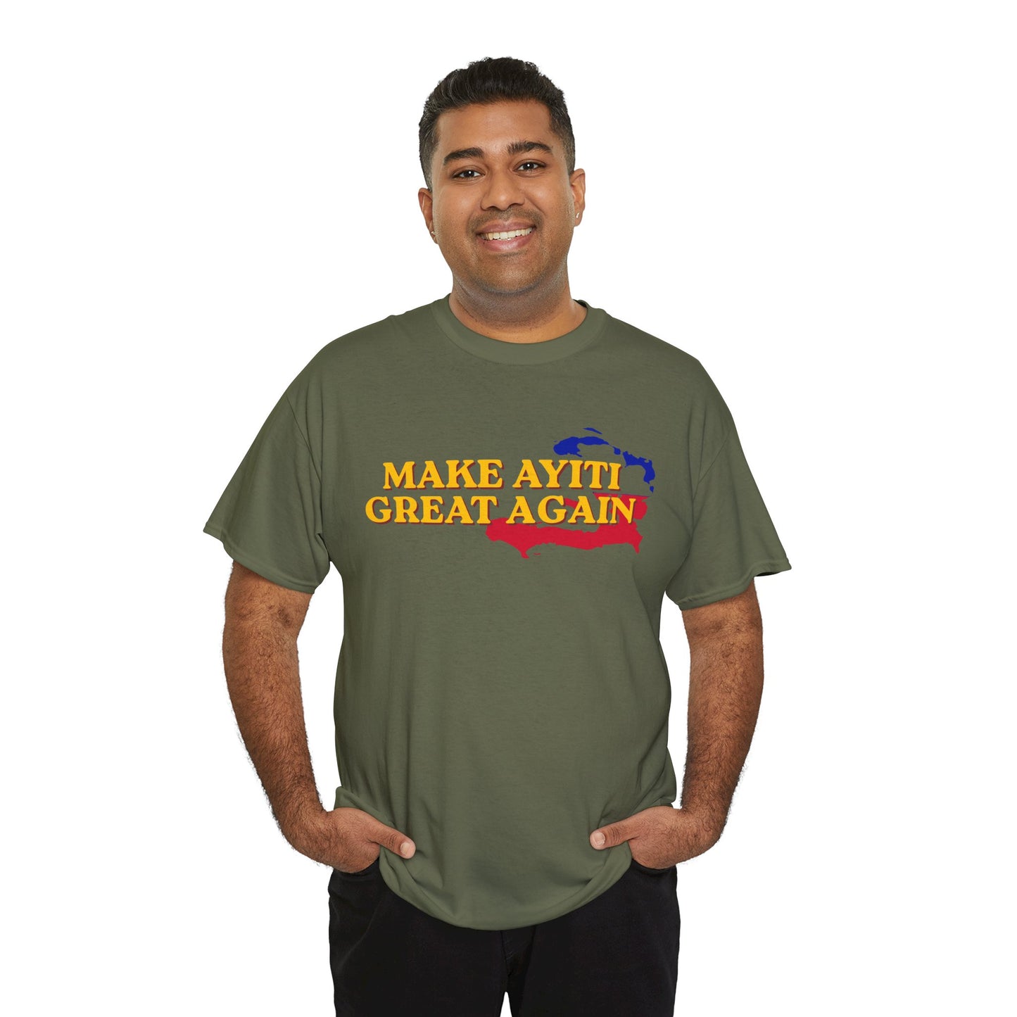 Make Ayiti Great Again T-Shirt | Haiti Flag Map Tee