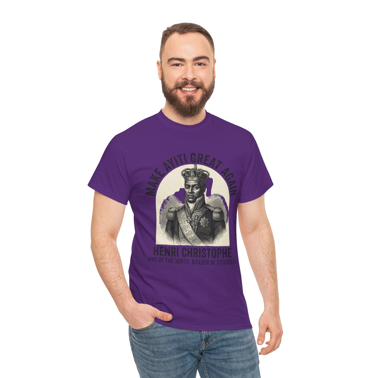 Henri Christophe portrait Make Ayiti Great Again T-Shirt | Haitian history tee