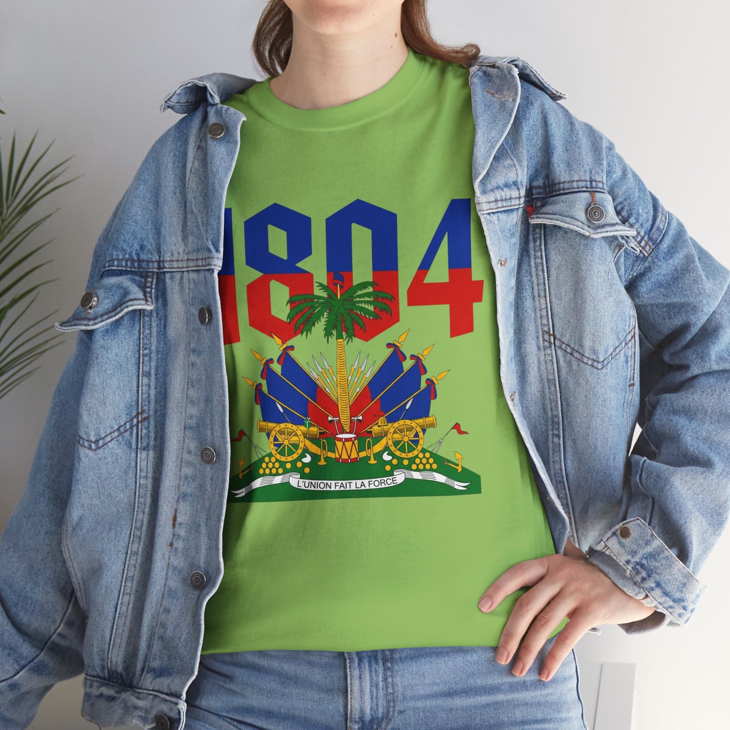 1804 Haitian Coat of Arms Tee | Neg Lakay Portrait Tee, Haitian Heritage Shirt